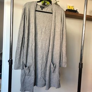 Topshop Long Grey Cardigan